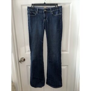 Paige Jeans Womens Boot Cut Low Rise Dark Denim USA 29x32